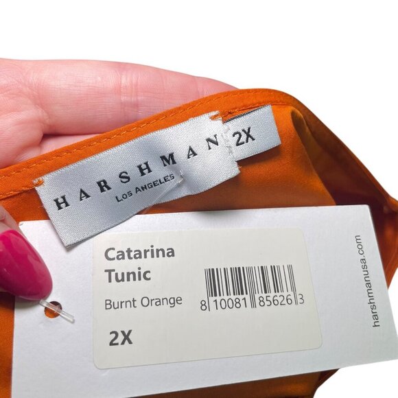 Harshman Catarina Tunic Burnt Orange 2X NWT $193 - Picture 2 of 8